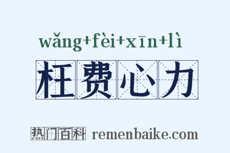 枉费心力是什么意思的图片